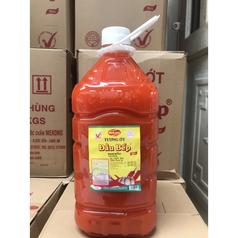 1 thùng tương ớt Đầu Bếp 5 lít (4 bình) - Hình ảnh 3