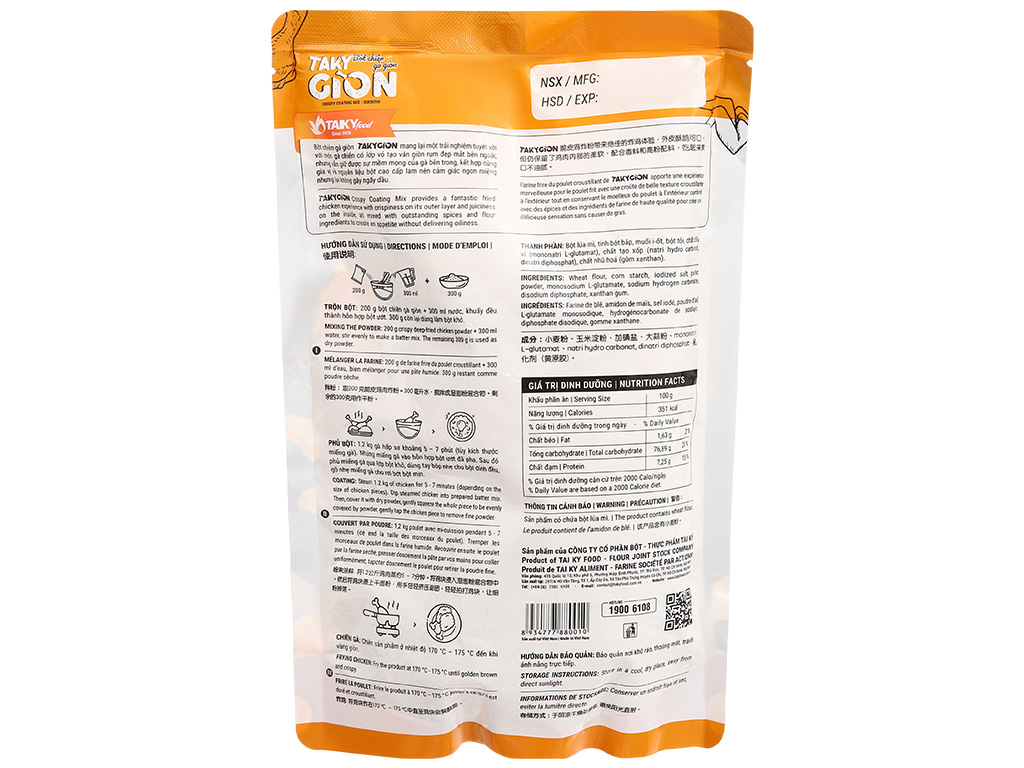 Bột chiên gà giòn Tài Ký gói 500g - Hình ảnh 3