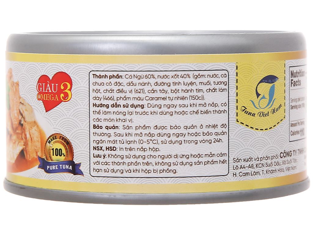 Cá ngừ xốt tương Tuna Việt Nam hộp 155g - Hình ảnh 4