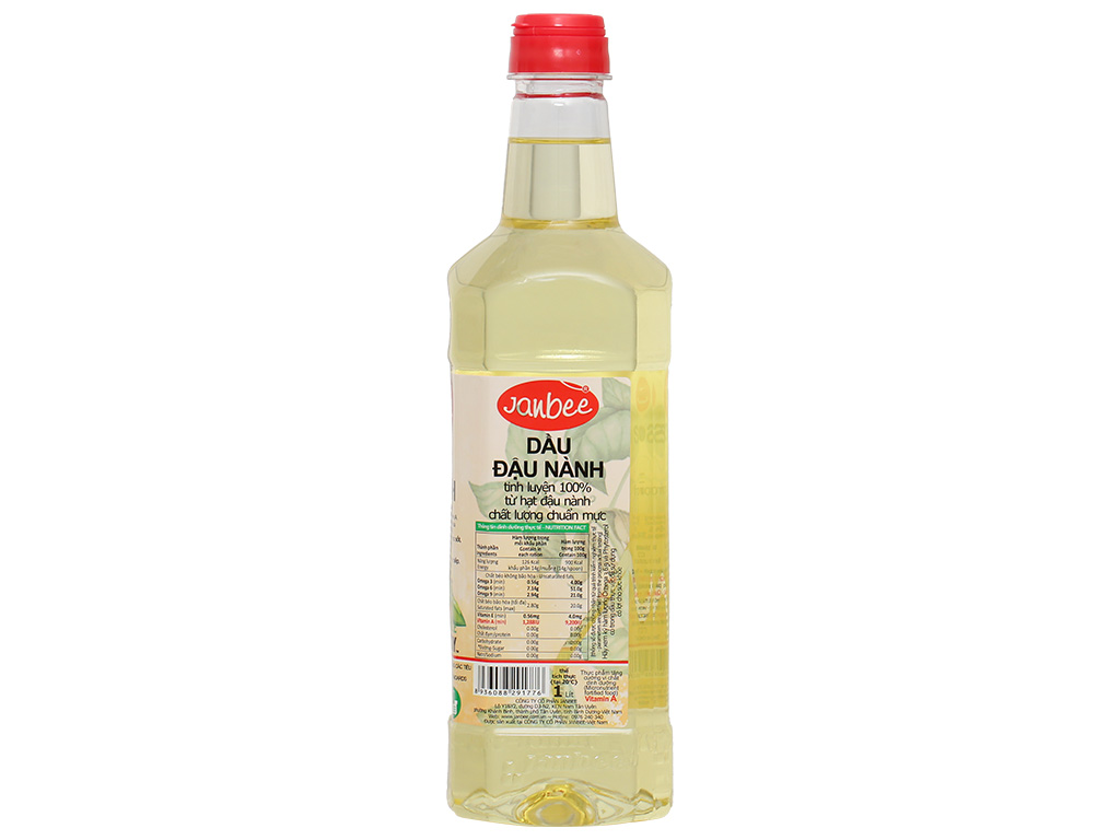Dầu đậu nành tinh luyện Janbee chai 1 lít - Hình ảnh 3