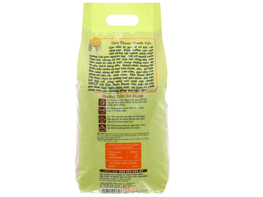 Gạo tấm thơm Vinh Hiển túi 2kg - Hình ảnh 4