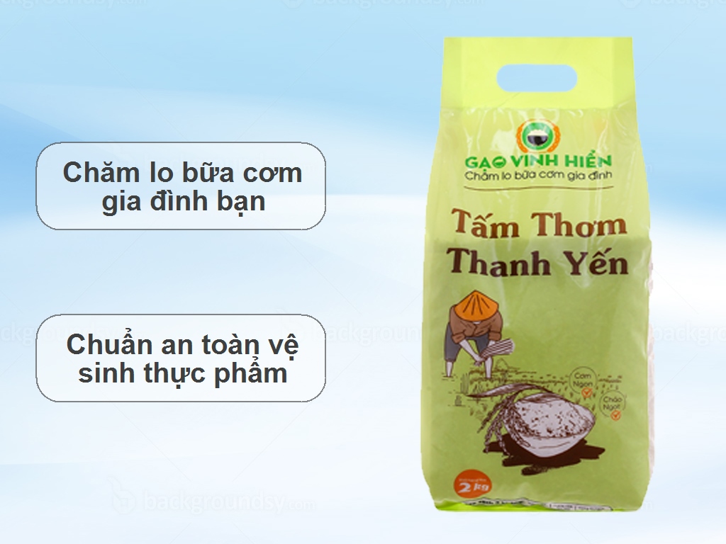 Gạo tấm thơm Vinh Hiển túi 2kg
