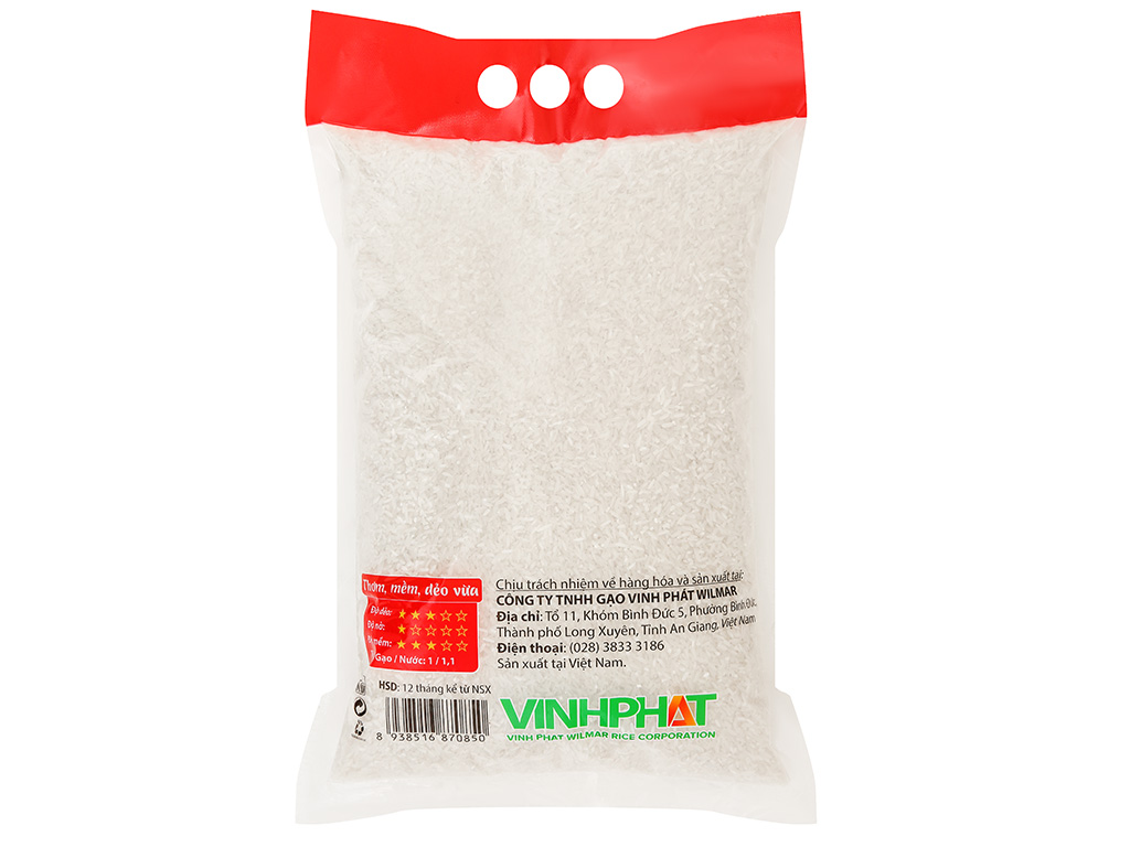 Gạo thơm lài túi 5kg - Hình ảnh 3