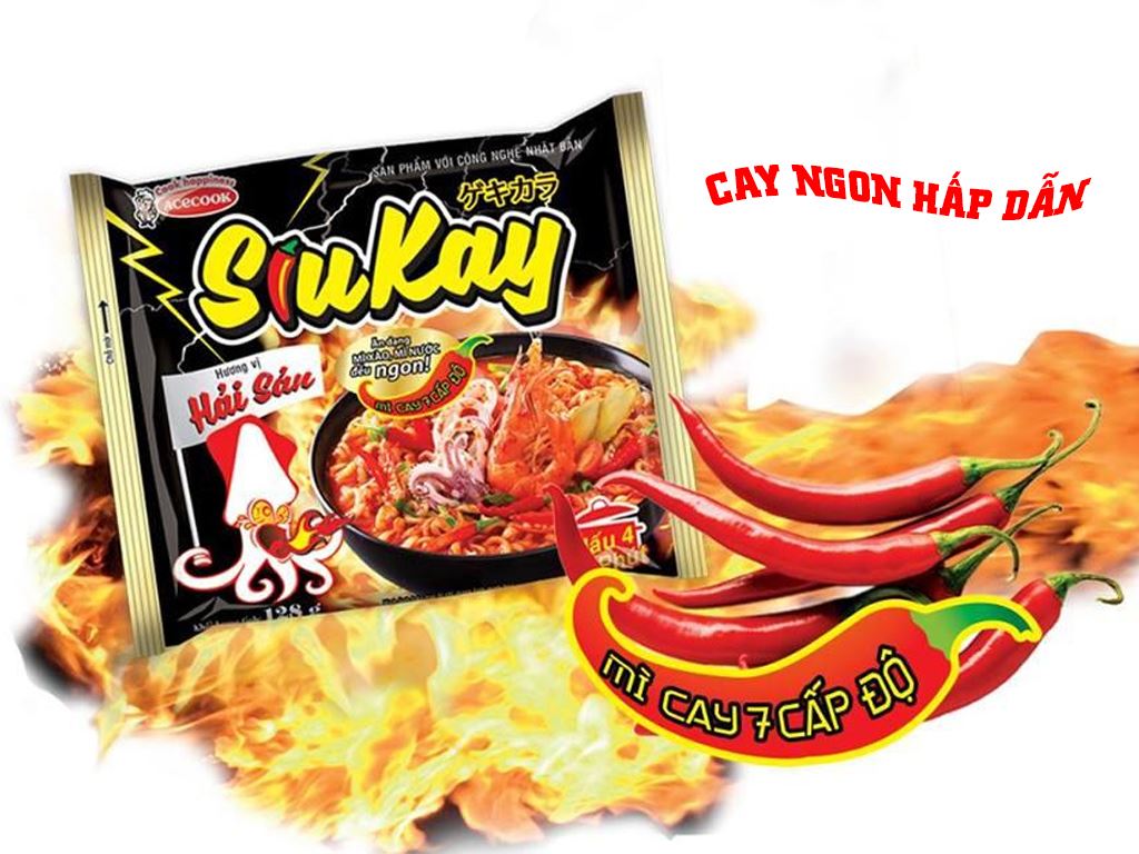 Thùng 24 gói mì Hải sản SiuKay 128g - Hình ảnh 2