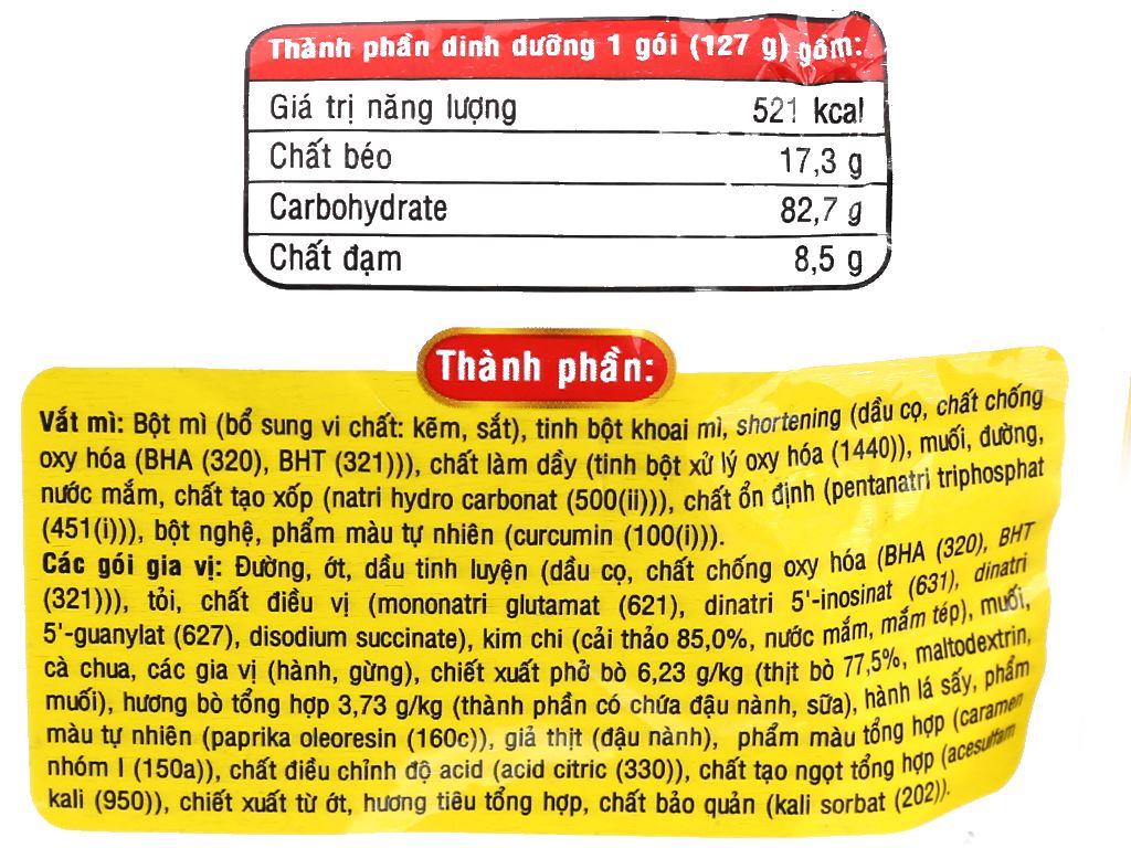 Thùng 24 gói mì bò SiuKay 127g - Hình ảnh 4