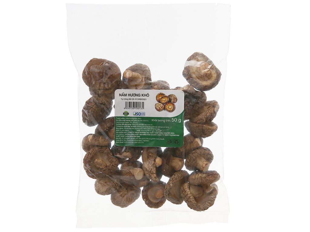 Nấm hương khô Nguyên Bảo gói 50g - Hình ảnh 3