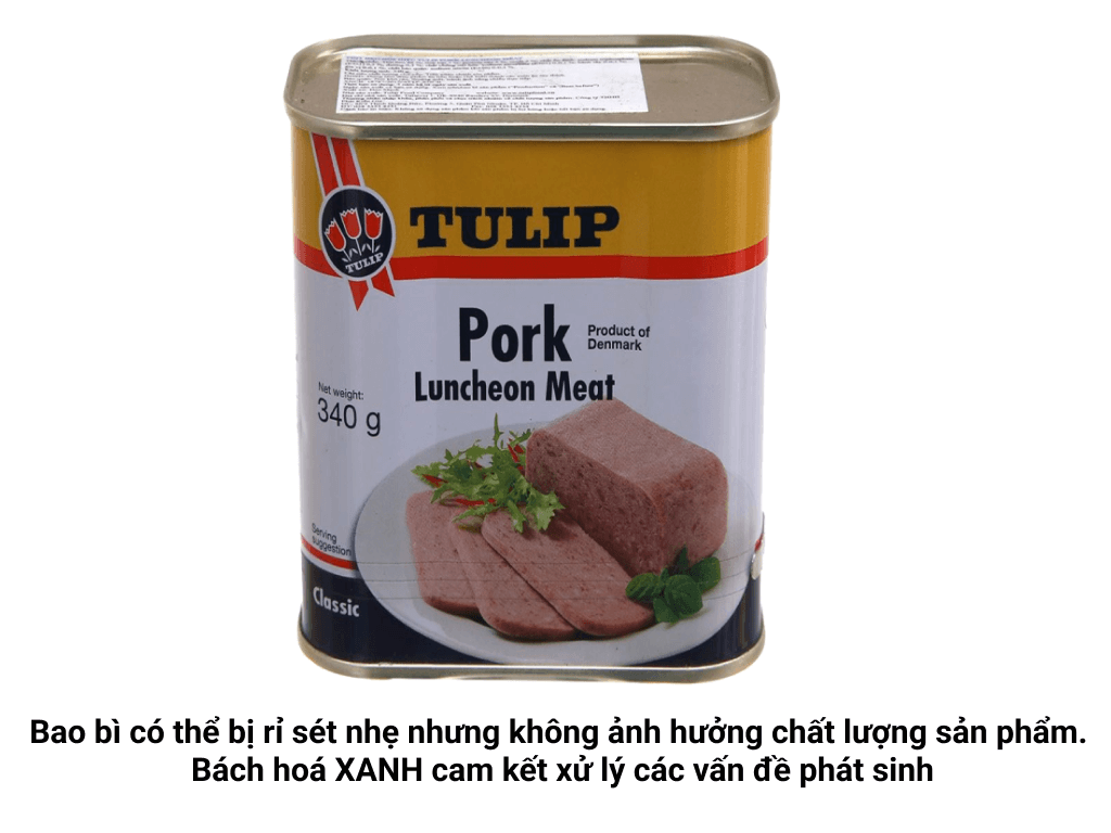Thịt heo Pork Luncheon Meat Classic Tulip 340g - Hình ảnh 3
