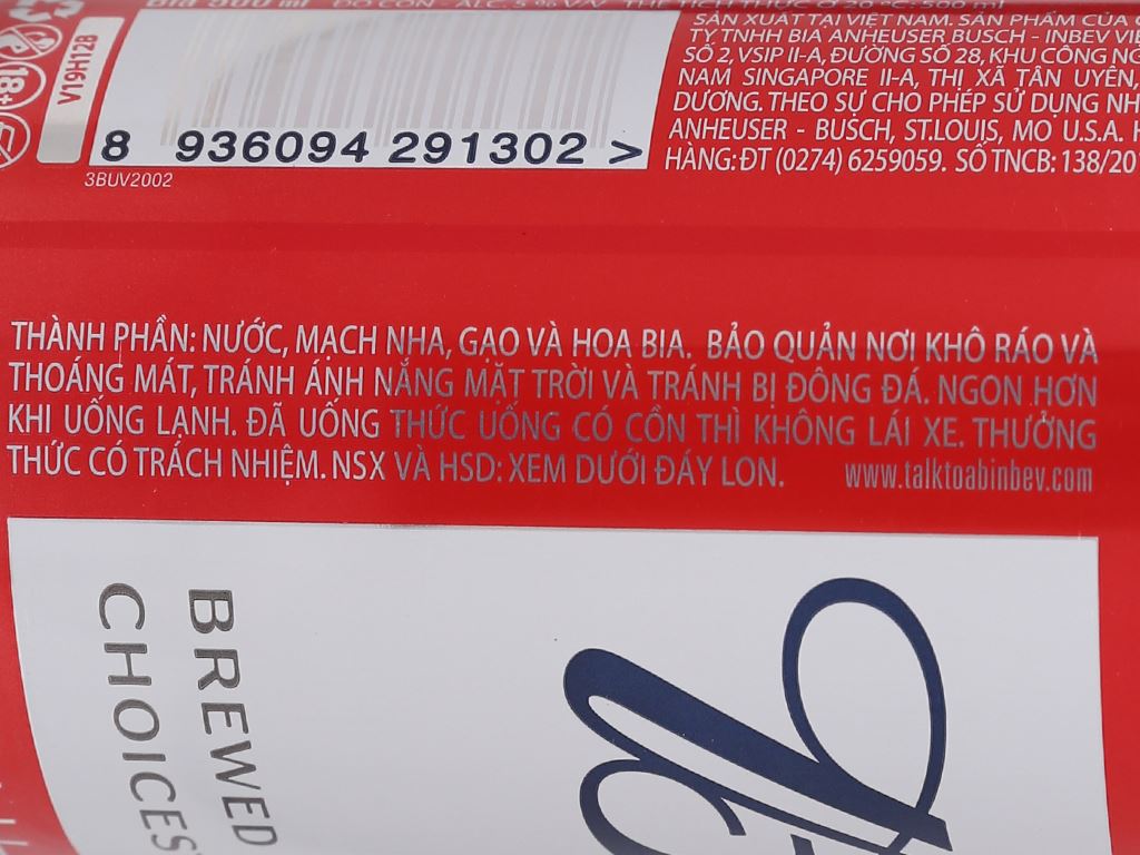 Thùng 12 lon bia Budweiser 500ml - Hình ảnh 5