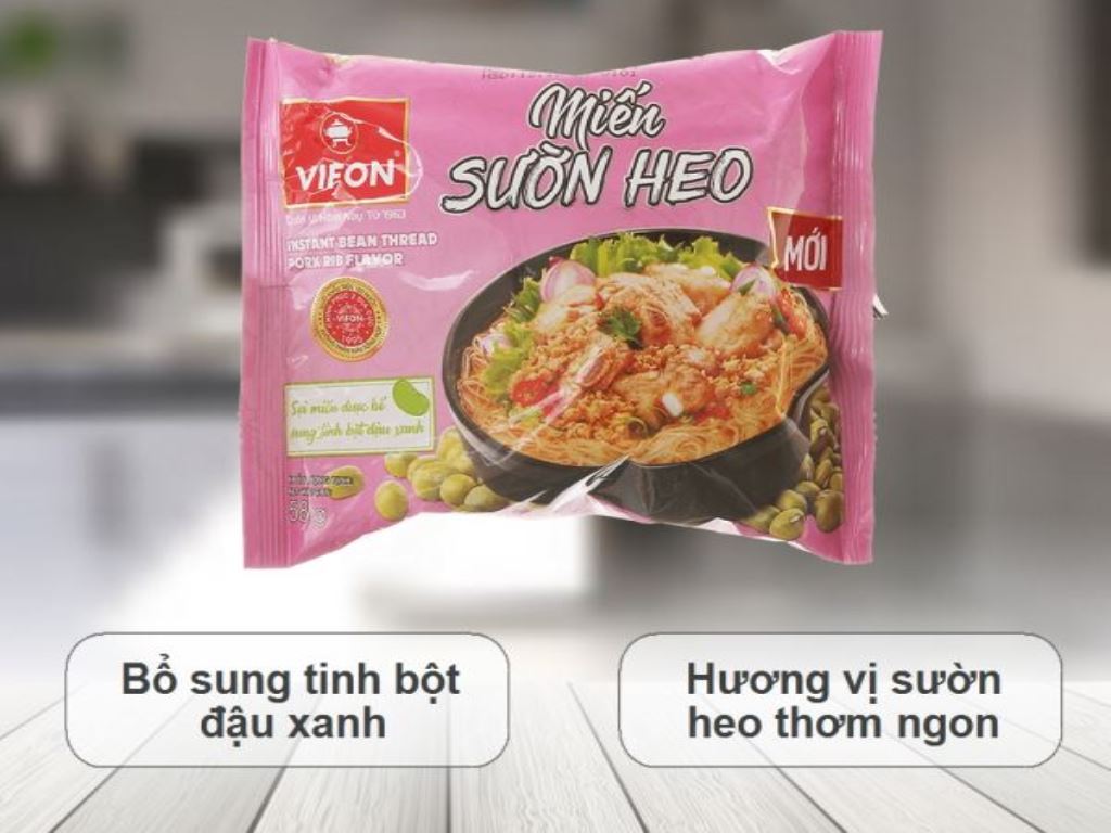 Thùng 24 gói miến sườn heo Vifon 58g - Hình ảnh 2