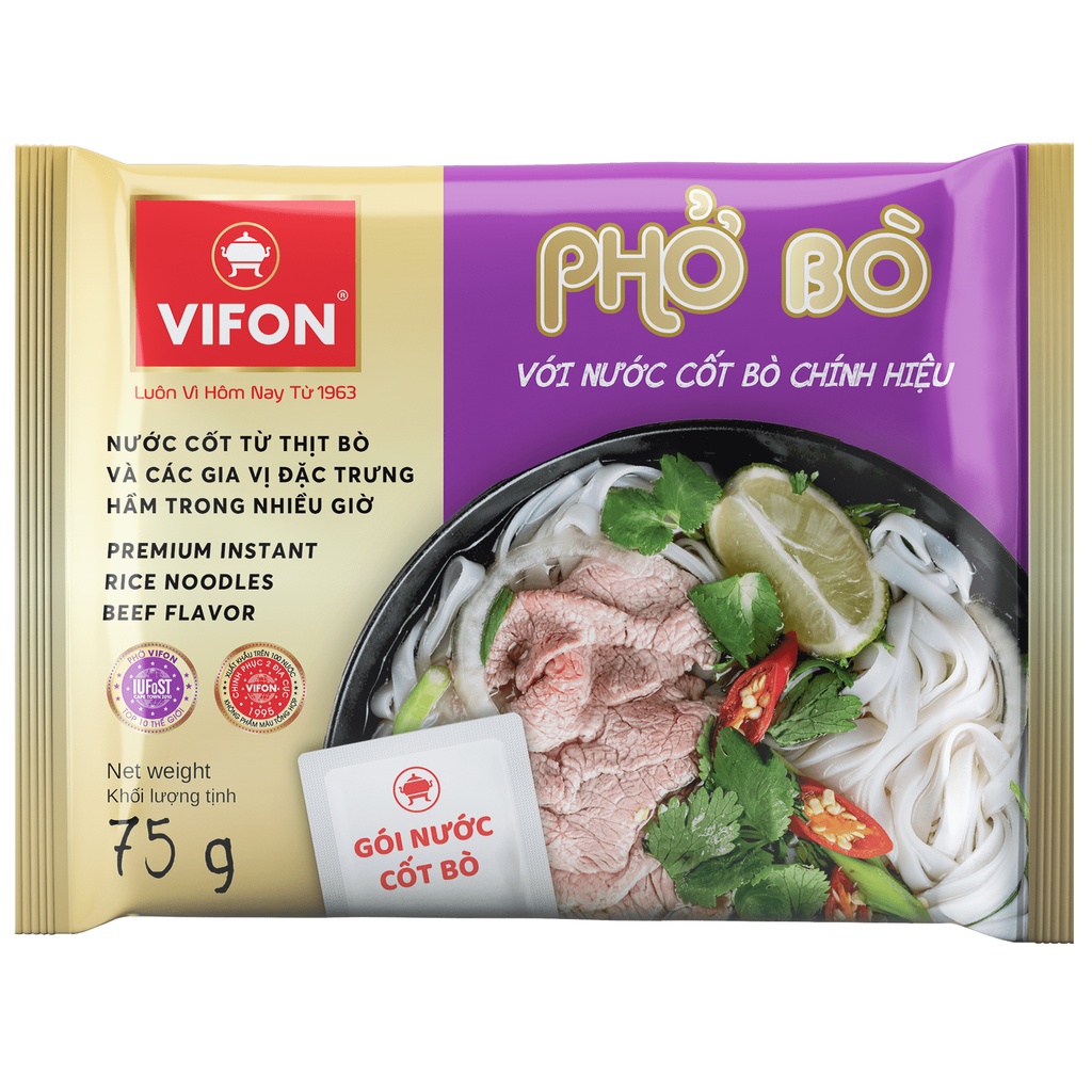 Thùng 24 gói phở bò Vifon 75g (có gói nước cốt bò) - Hình ảnh 2