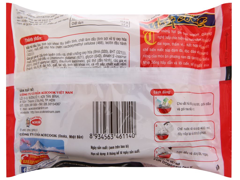 Thùng 30 gói hủ tiếu bò kho Nhịp Sống 75g - Hình ảnh 3