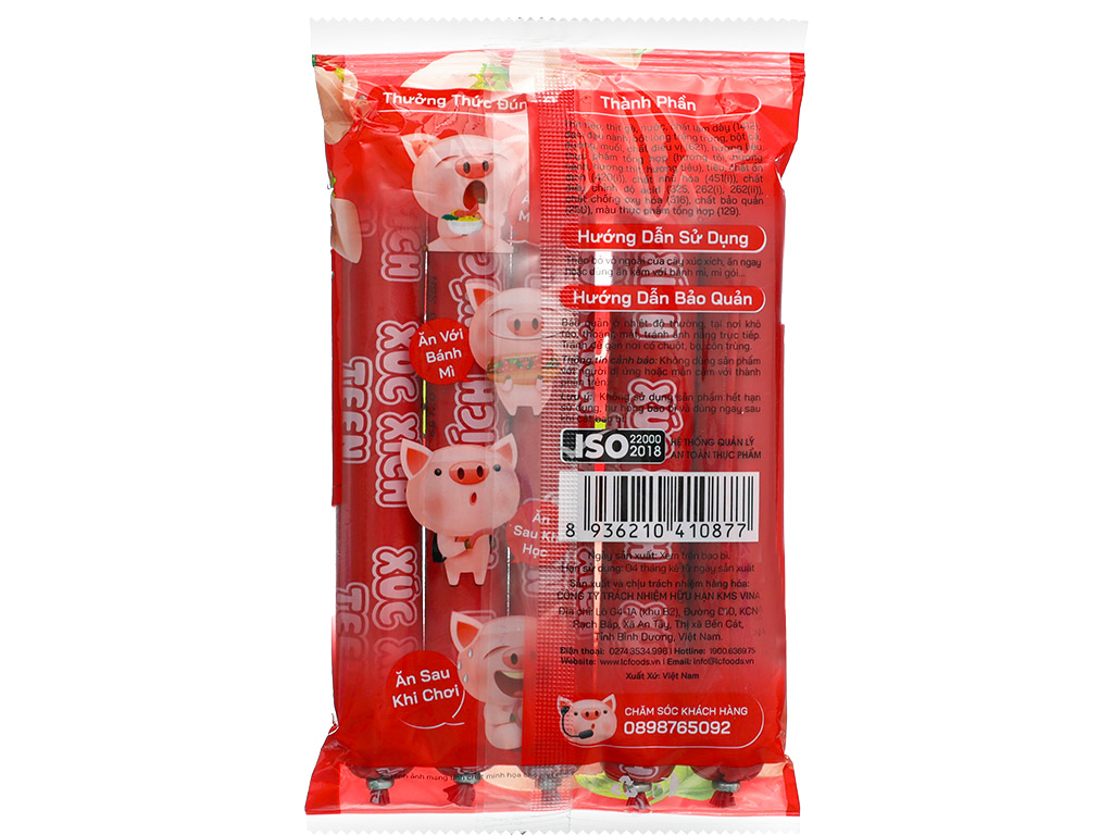 Xúc xích heo tiệt trùng LC FOODS gói 200g 5 cây - Hình ảnh 4
