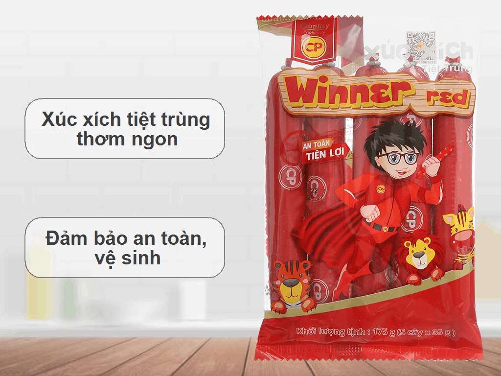 Xúc xích tiệt trùng Red C.P gói 175g (5 cây x 35g)